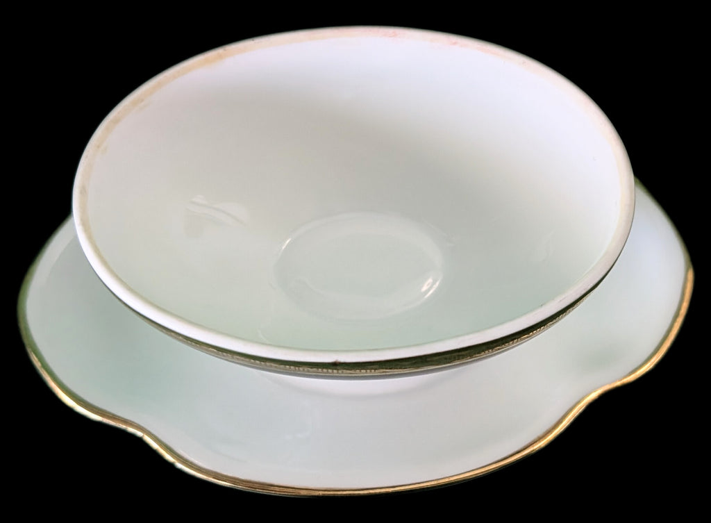 RICHARD GINORI - Italy Fine China - Palermo Black Pattern - Mustard Pot & Spoon