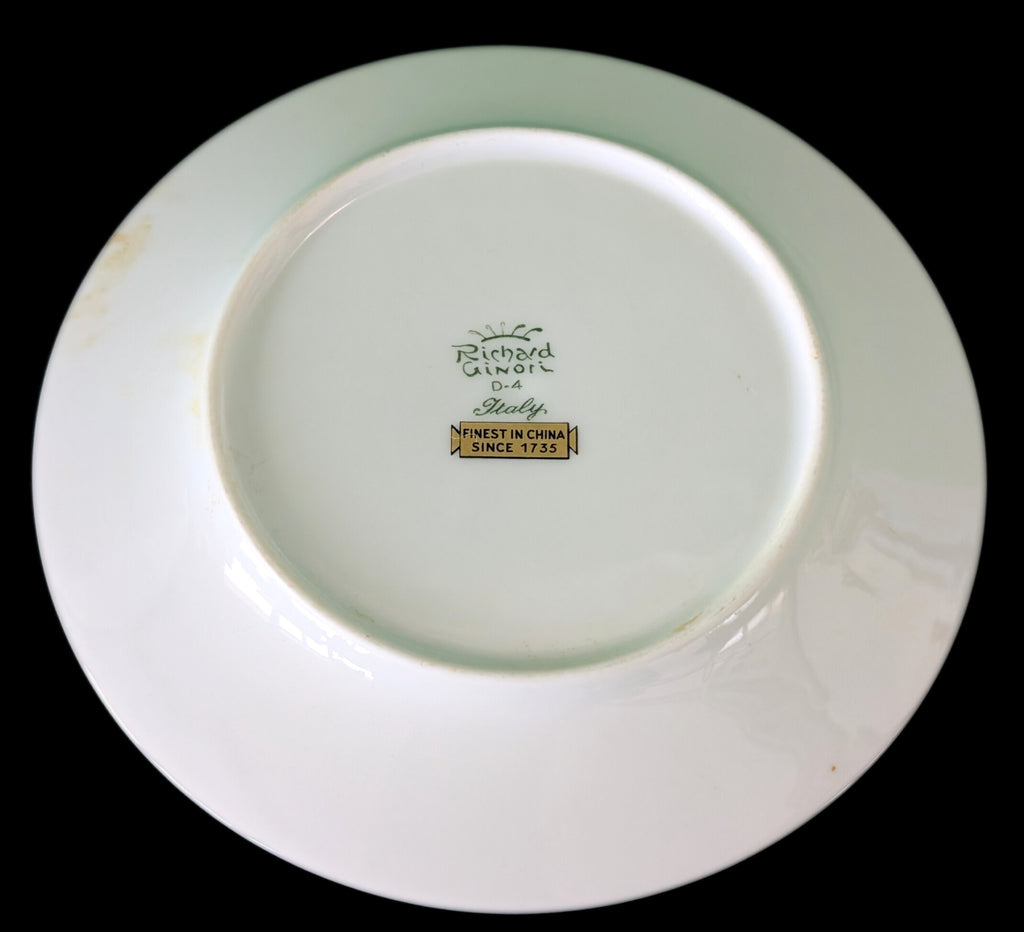 Richard Ginori, Italy Fine China, Palermo Black Pattern - Espresso Cup & Saucer