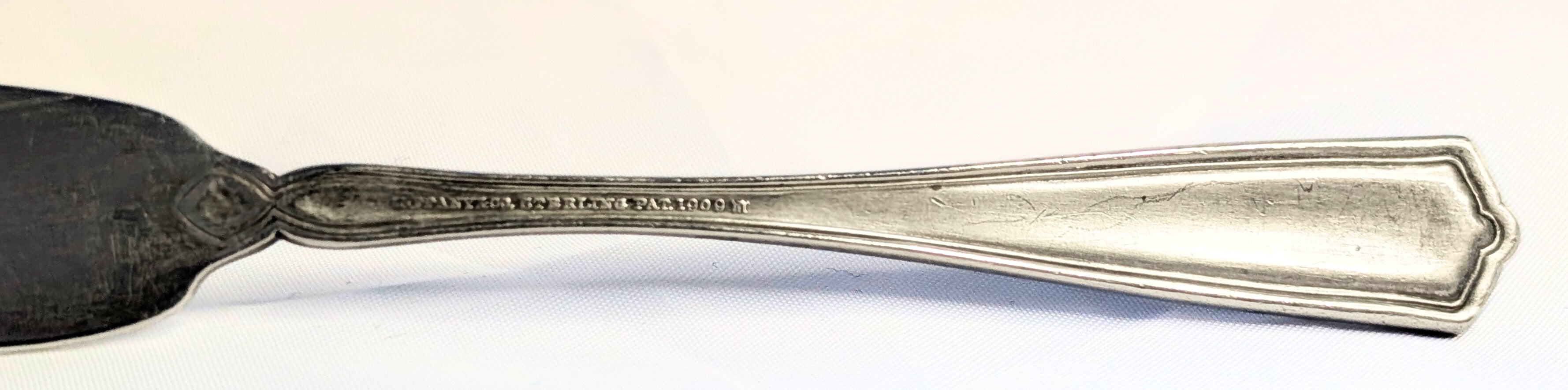 TIFFANY & CO Sterling Silver Flatware, Winthrop Pattern, 1909 Butter Spreader