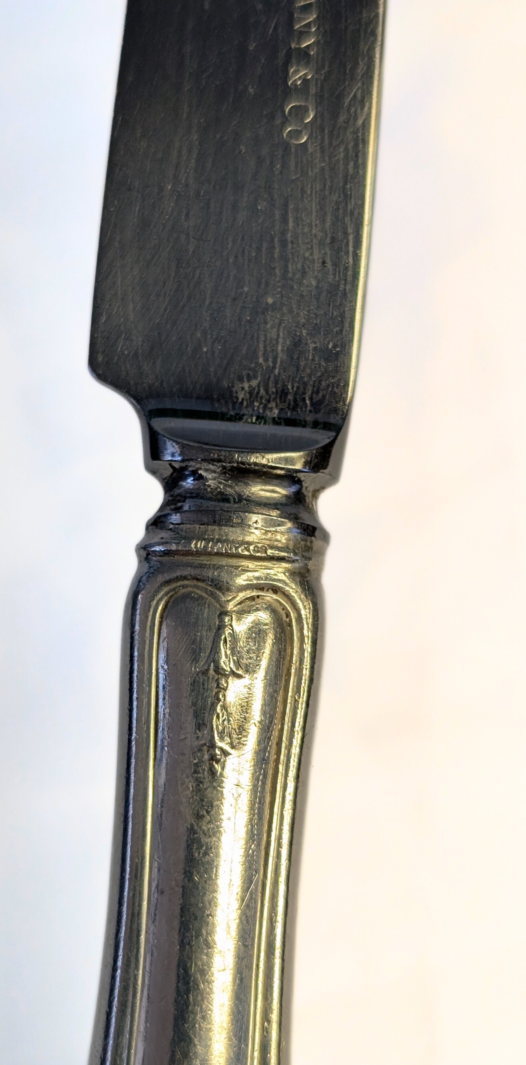 TIFFANY & CO Sterling Silver Flatware, Winthrop Pattern, 1909 Dinner Knife