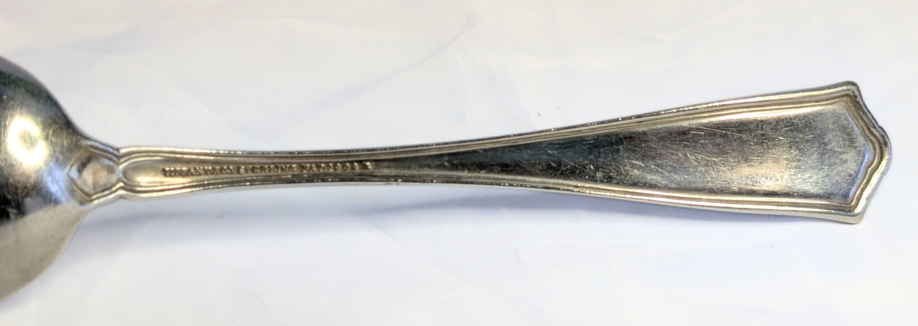 TIFFANY & CO Sterling Silver Flatware, Winthrop Pattern, 1909 Demitasse Spoon