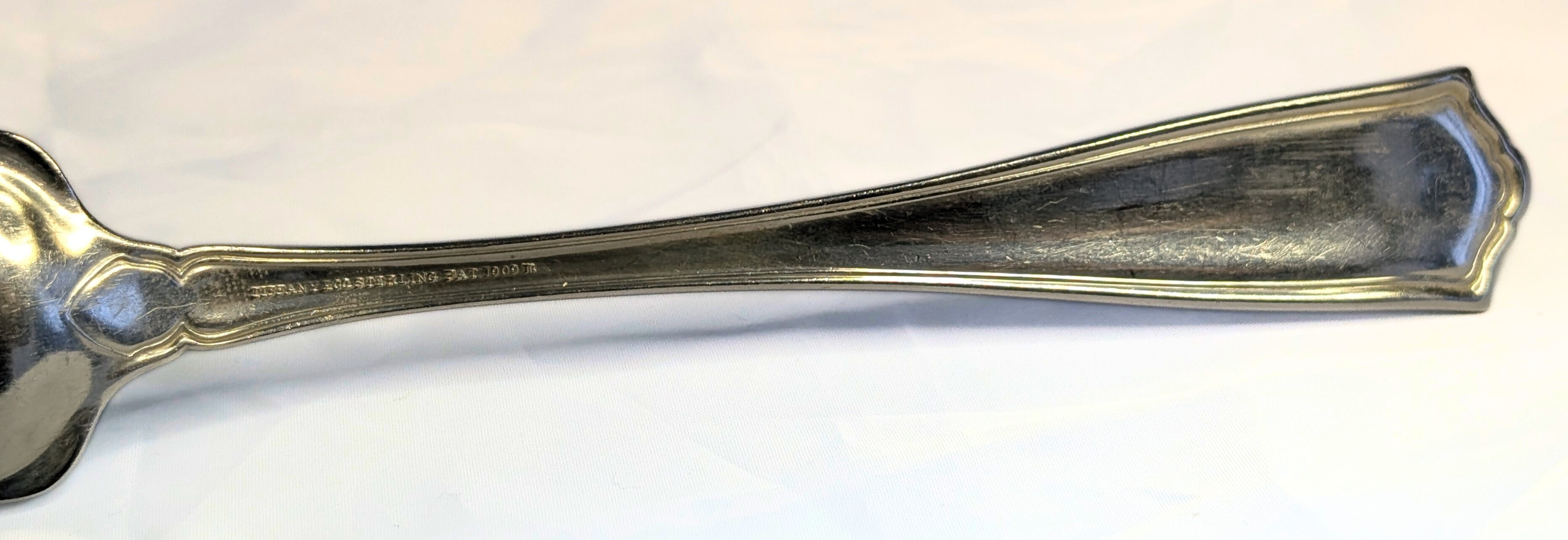 TIFFANY & CO Sterling Silver Flatware, Winthrop Pattern, 1909 Cold Meat Fork