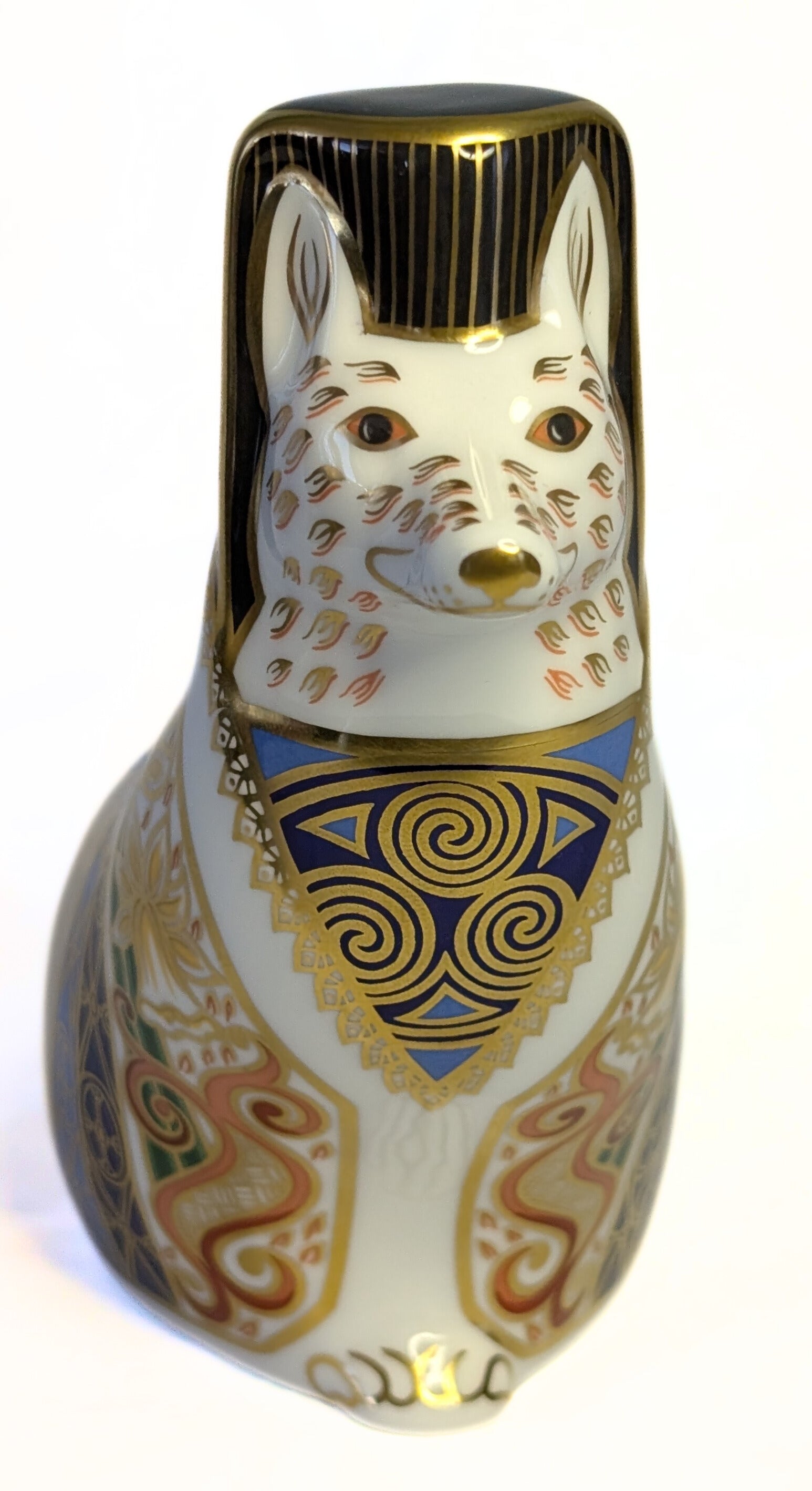 ROYAL CROWN DERBY Fine Bone China Paperweight Figurine - Welsh Corgi - 455/500