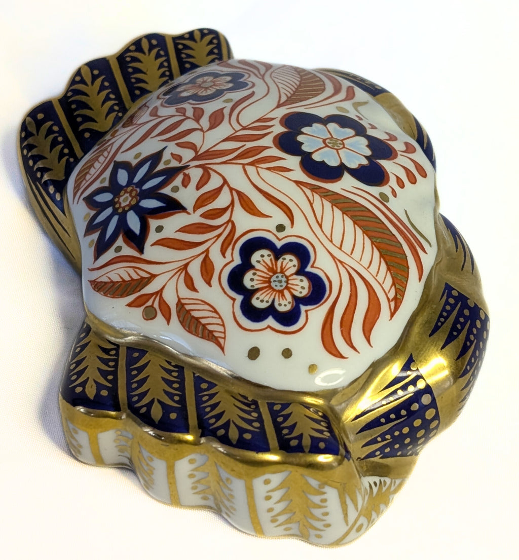 ROYAL CROWN DERBY Fine Bone China Paperweight Figurine - Imari Crab