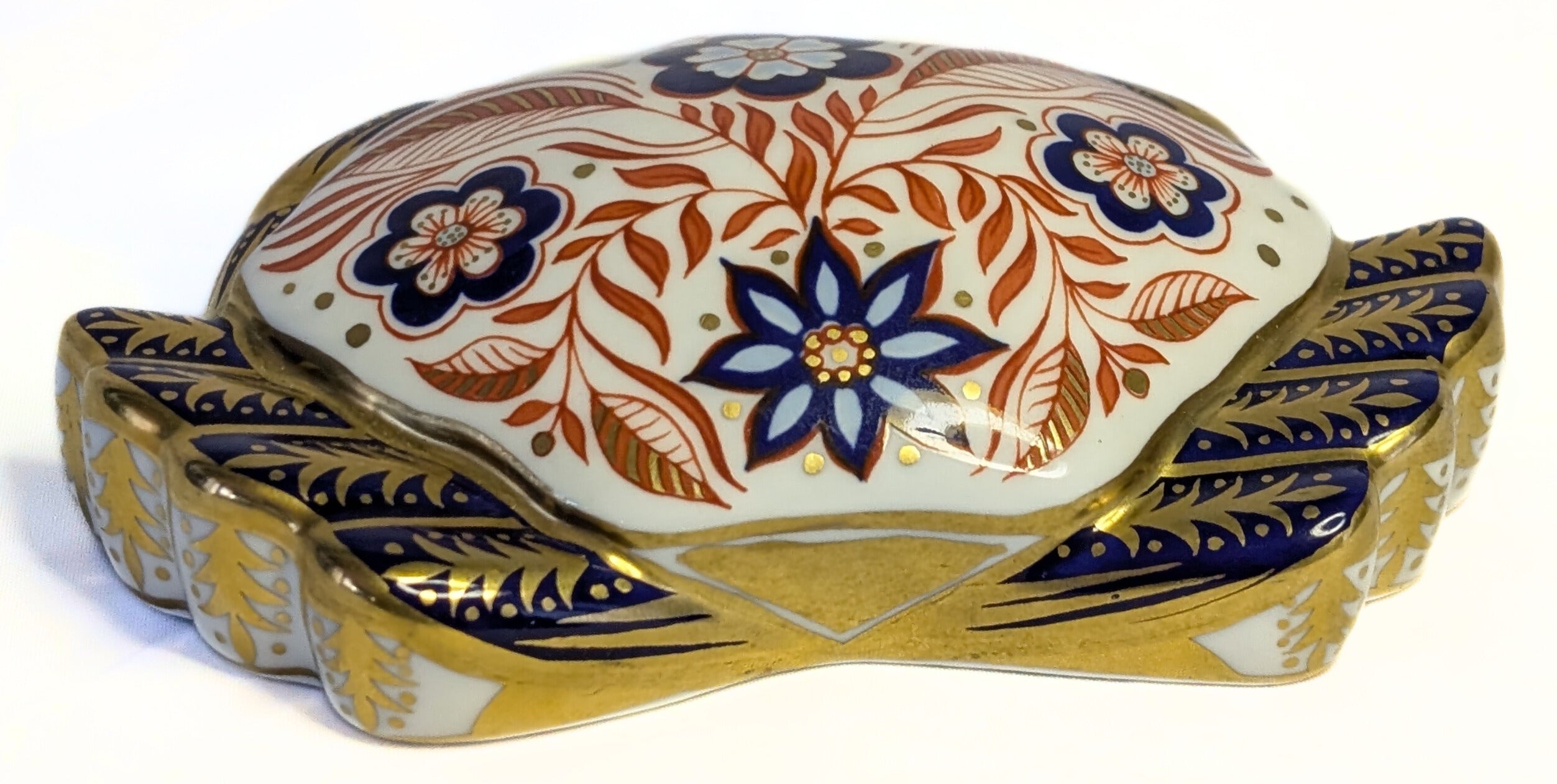 ROYAL CROWN DERBY Fine Bone China Paperweight Figurine - Imari Crab