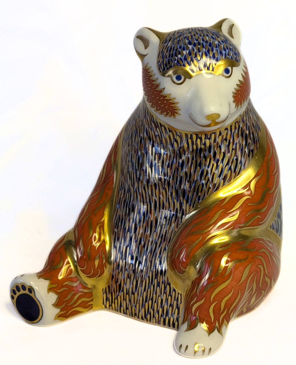 ROYAL CROWN DERBY Fine Bone China Paperweight Figurine - Honey Bear