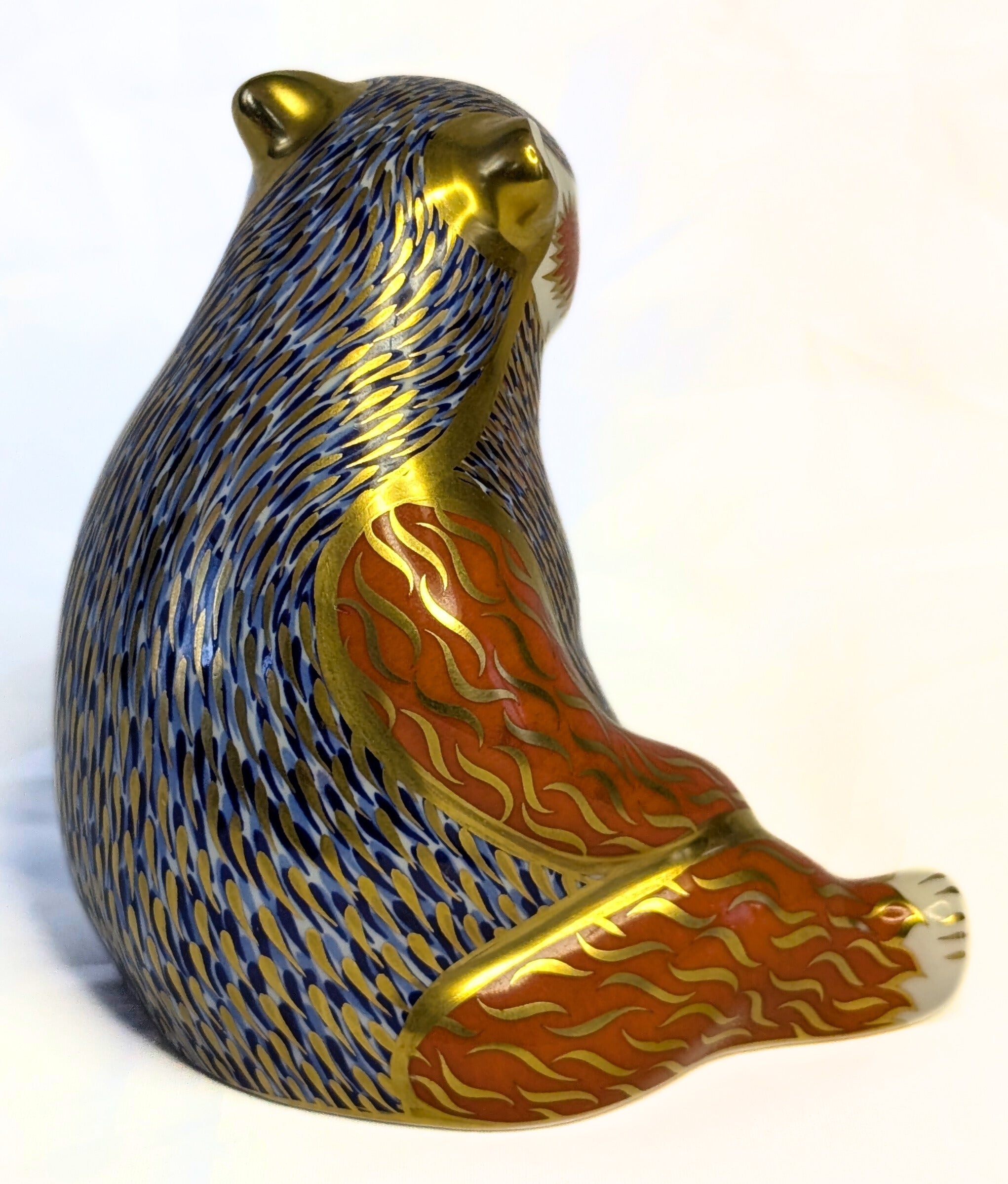 ROYAL CROWN DERBY Fine Bone China Paperweight Figurine - Honey Bear