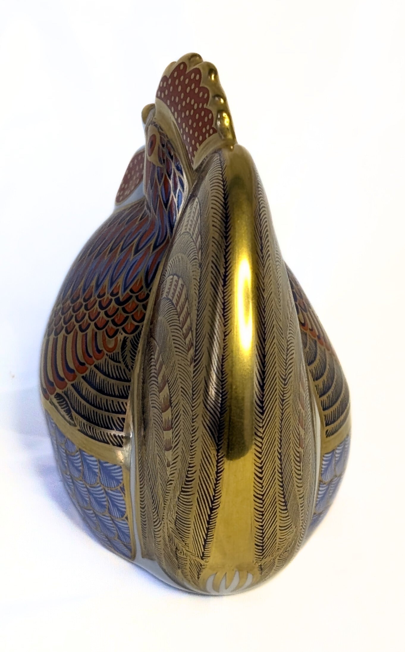 ROYAL CROWN DERBY Fine Bone China Paperweight Figurine - Imari Rooster