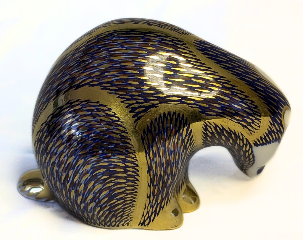 ROYAL CROWN DERBY Fine Bone China Paperweight Figurine - Badger