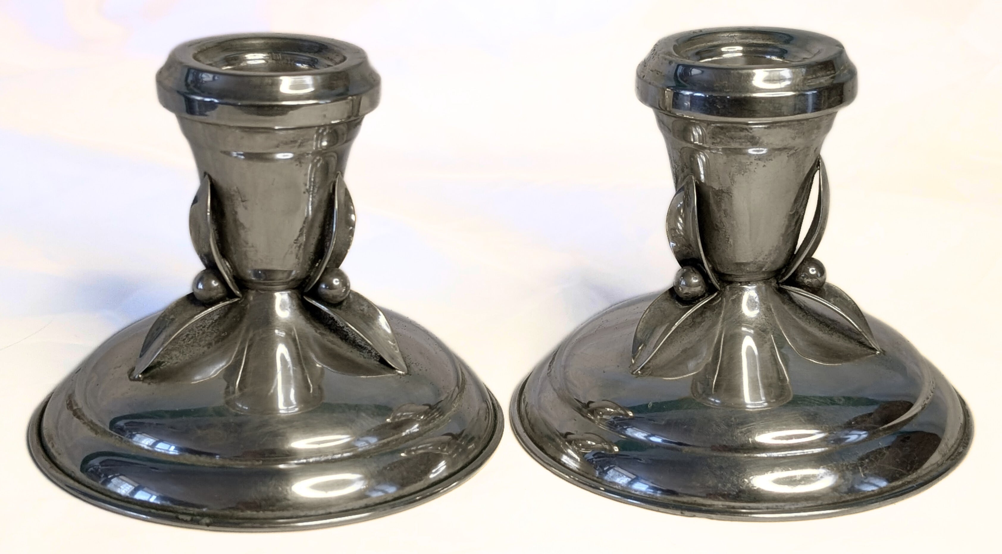 CARL POUL PETERSEN - Canadian Sterling Silver Candle Stick Holders