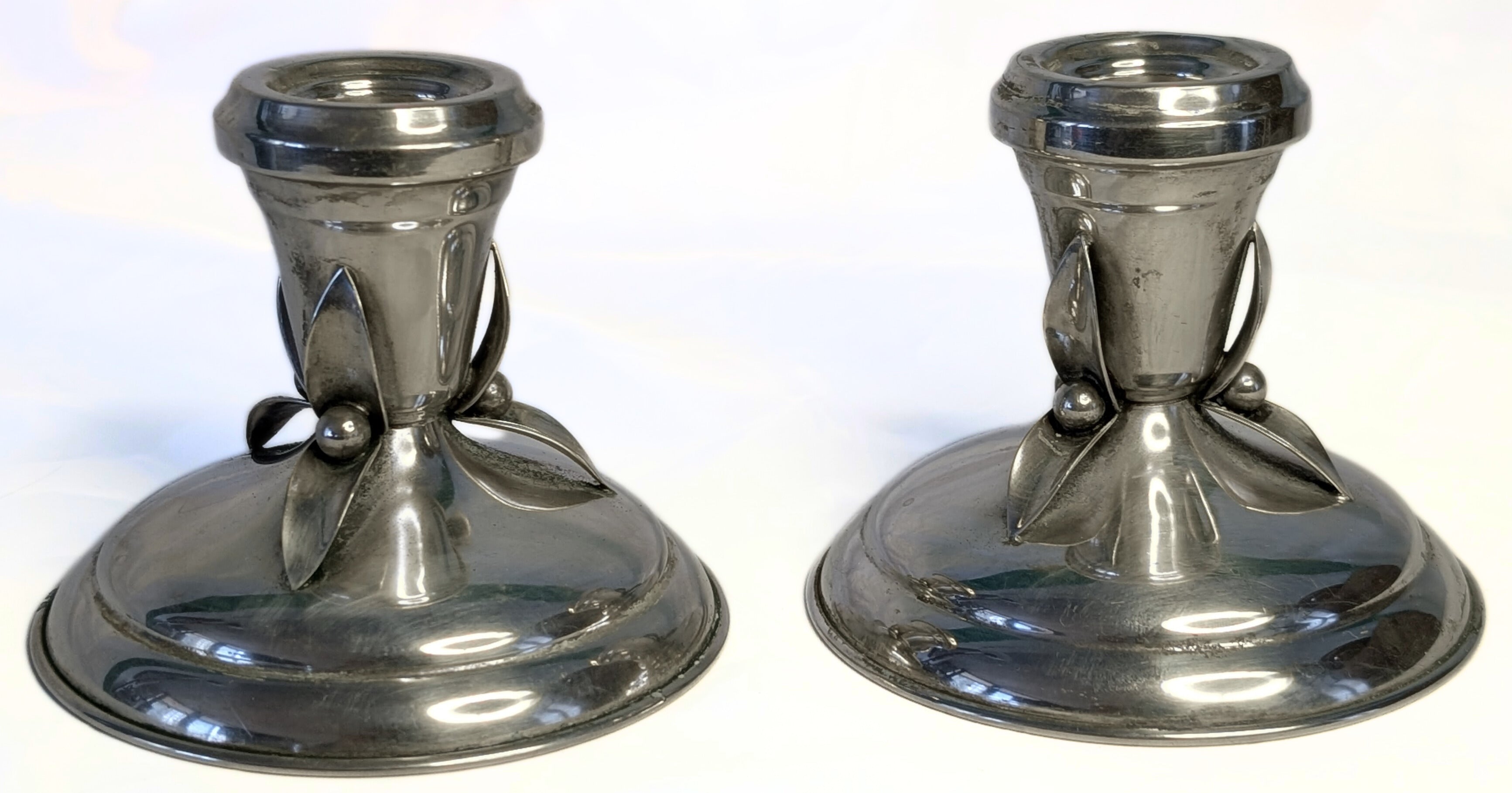 CARL POUL PETERSEN - Canadian Sterling Silver Candle Stick Holders