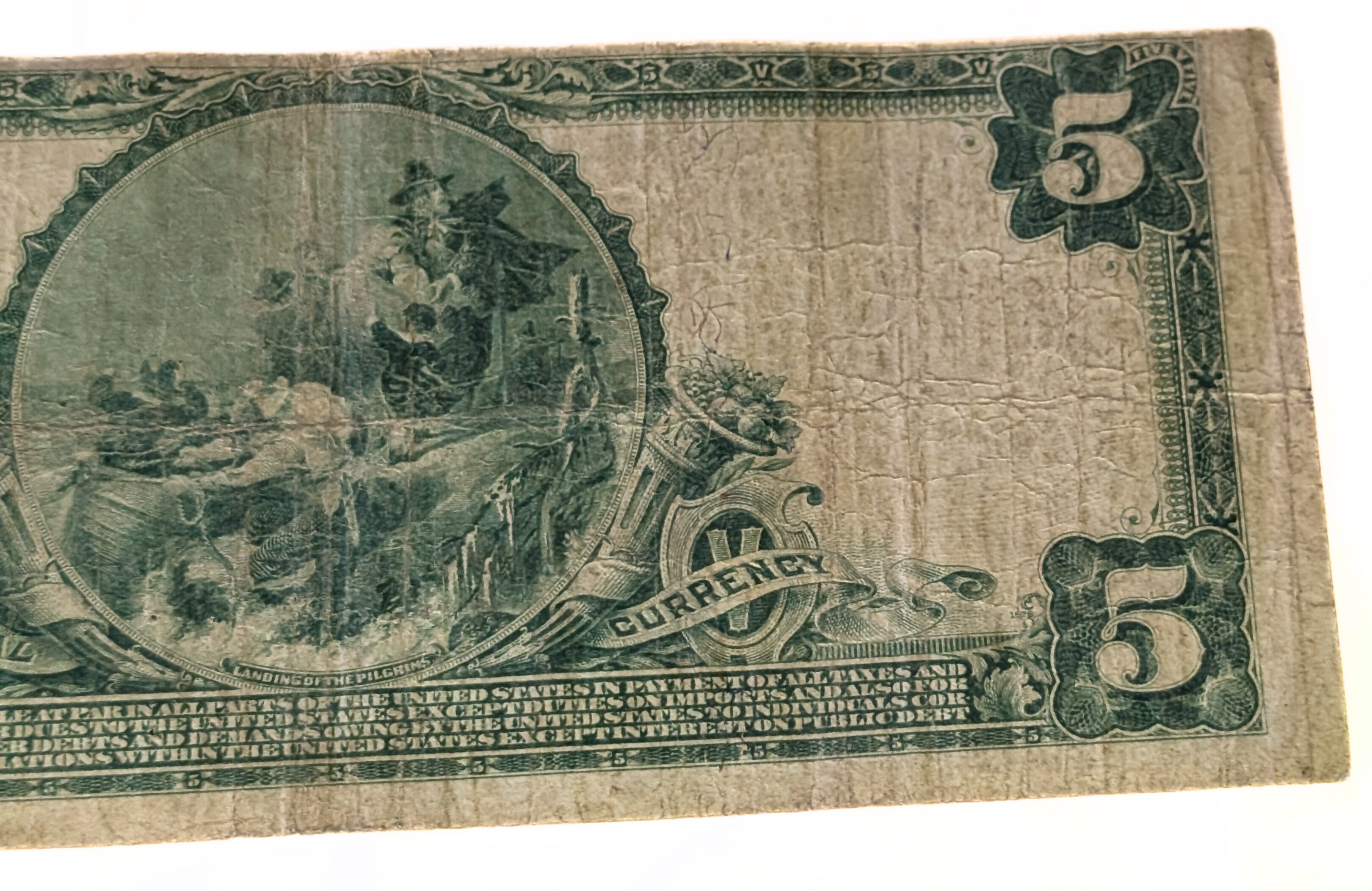 1917 USA Public National Bank and Trust Company of New York $5 Note