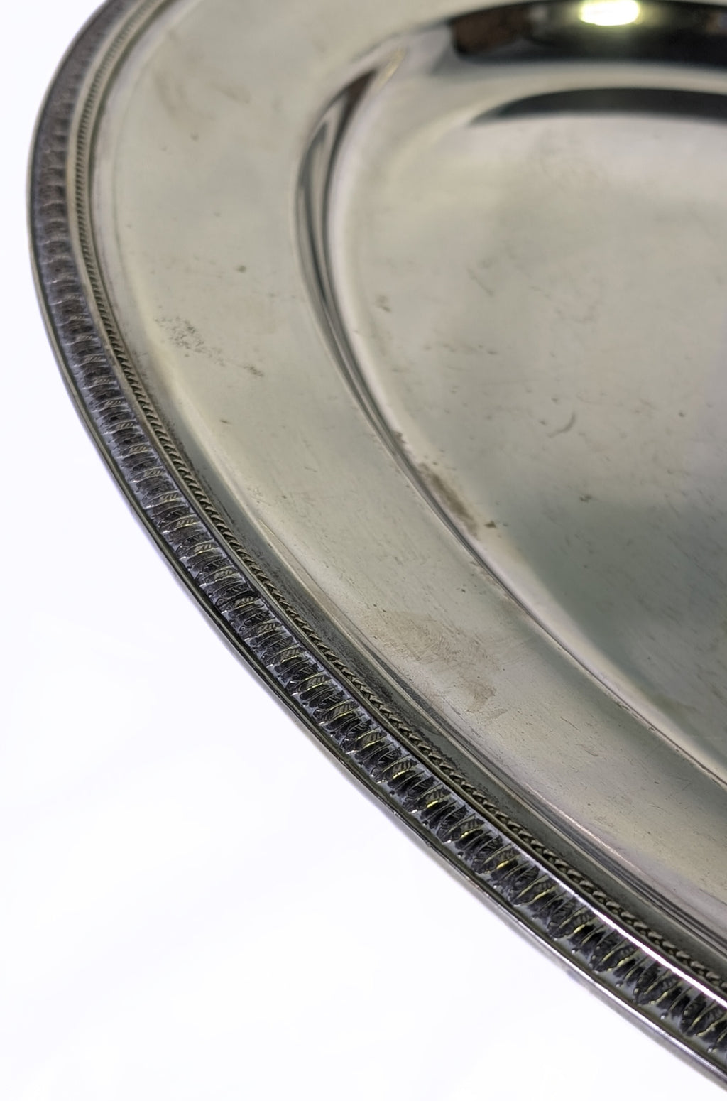 Vintage CHRISTOFLE Silver Plated Large Oval Serving Tray - Malmaison Pattern
