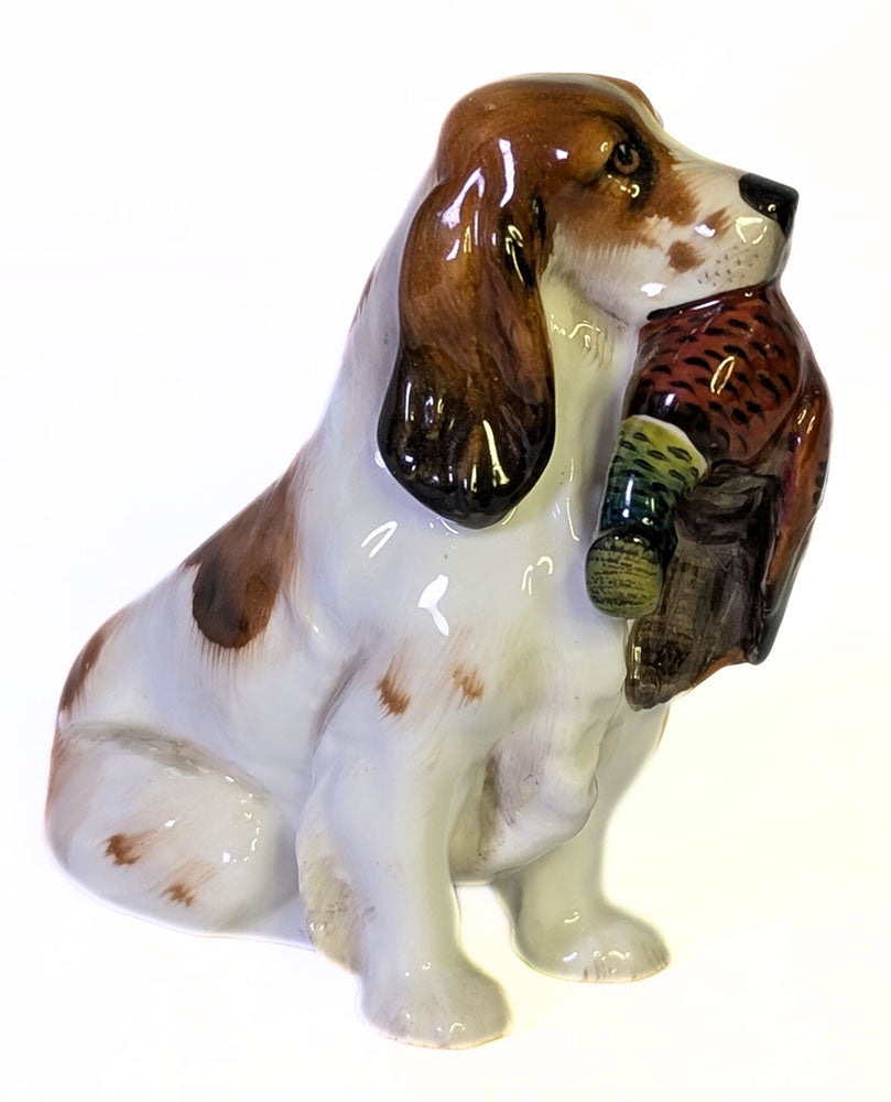 Vintage ROYAL DOULTON Bone China Figurine - Cocker Spaniel with Pheasant