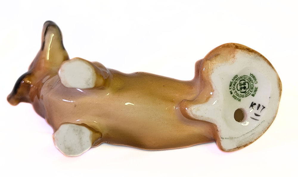 Vintage ROYAL DOULTON Bone China Small Brown Figurine - Daschound