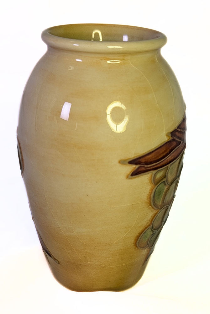 Beautiful 4 1/4" MOORCROFT Vase - Yellow - Finch & Fruit