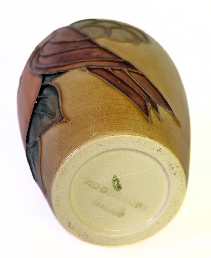 Beautiful 4 1/4" MOORCROFT Vase - Yellow - Finch & Fruit