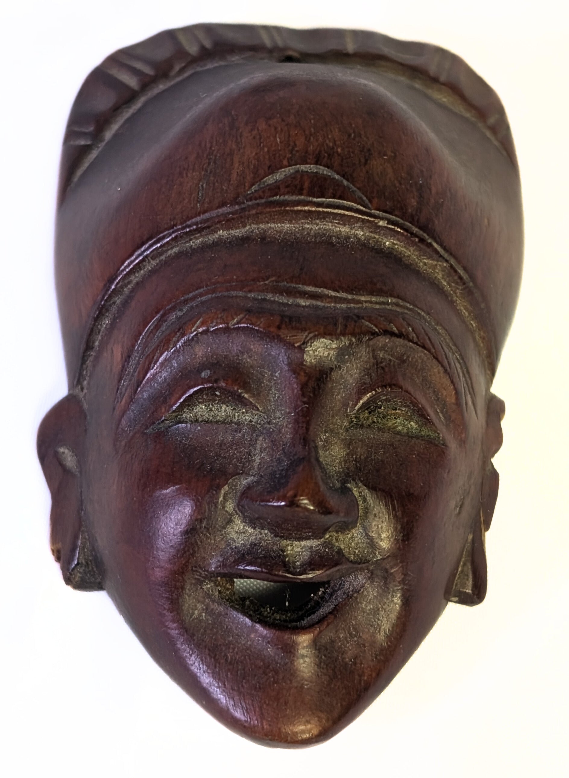 3 Carved Wooden Asian Masks / Wall Hangings