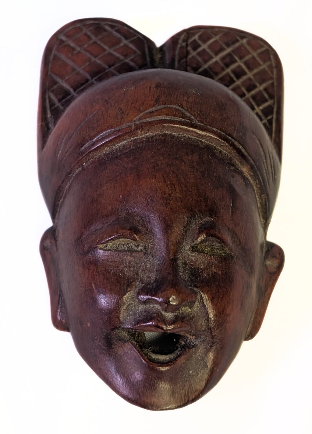 3 Carved Wooden Asian Masks / Wall Hangings