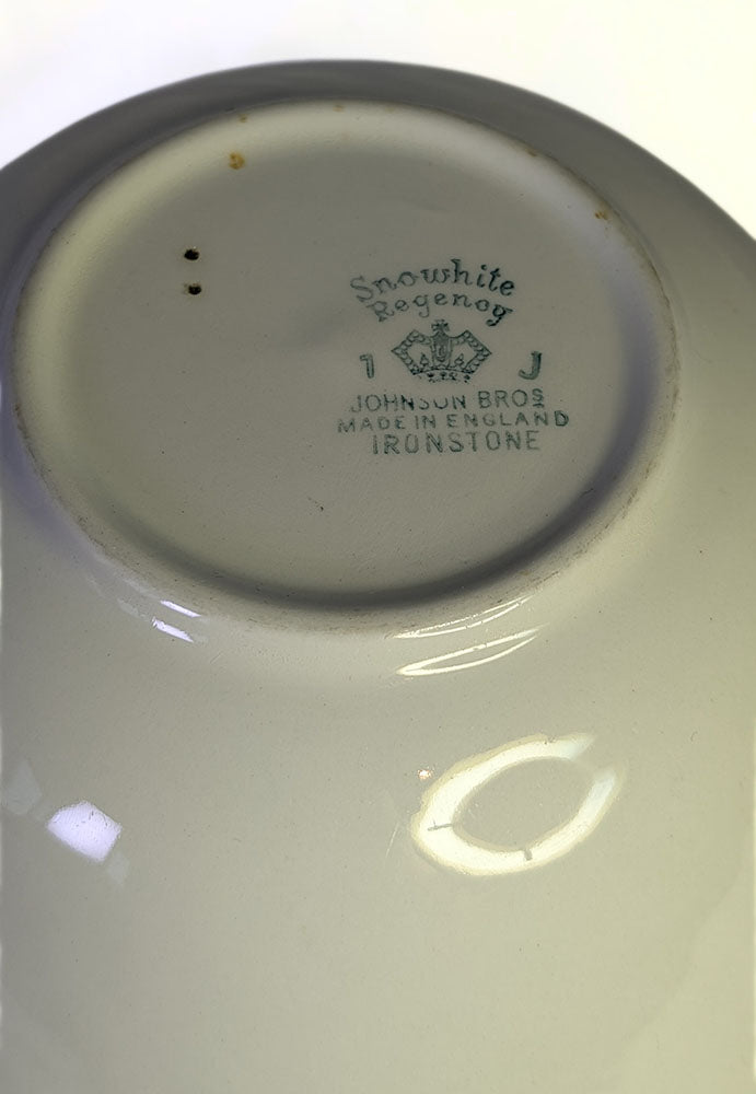 Johnson Brothers Snowhite Regency Ironstone Morning Glory Serving Bowl - 8"
