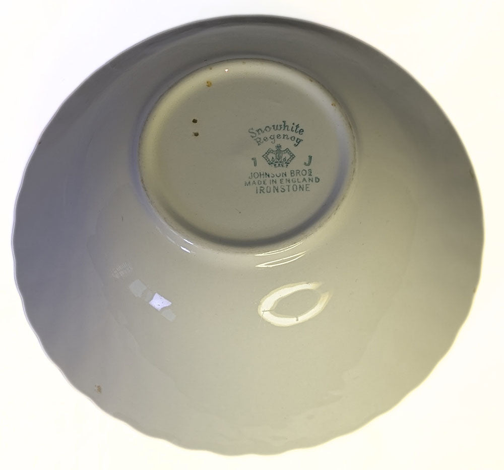 Johnson Brothers Snowhite Regency Ironstone Morning Glory Serving Bowl - 8"