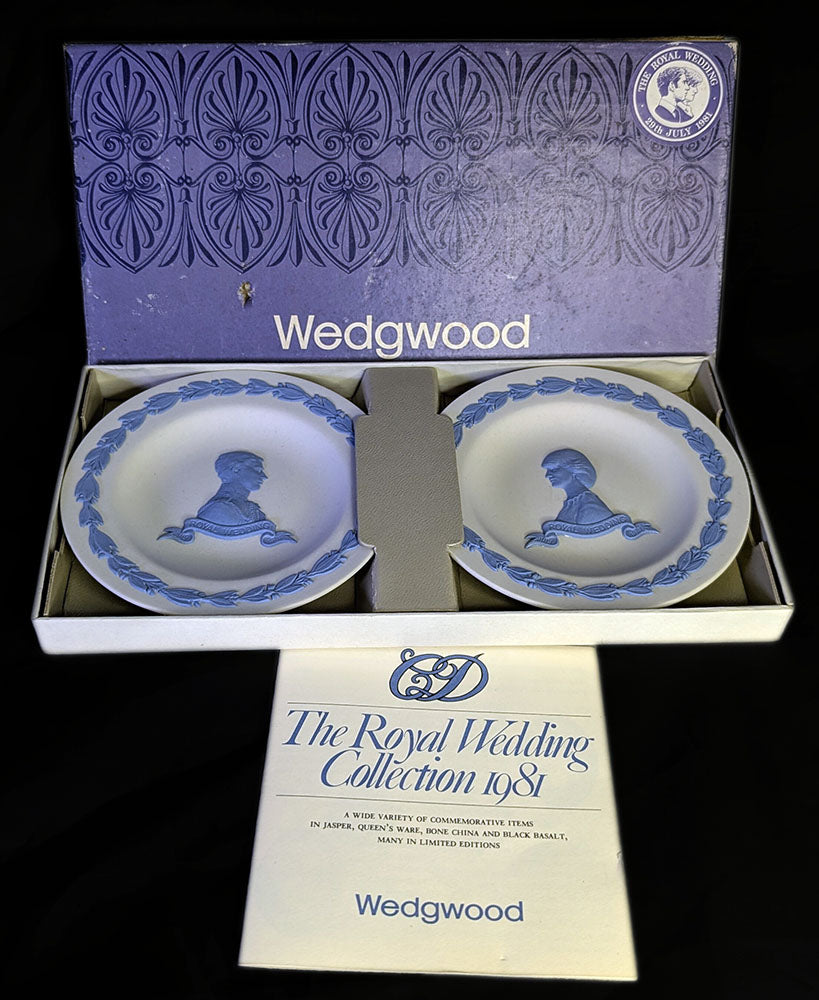 WEDGWOOD Royal Wedding Collection 1981 Jasperware Trinket Dishes - Original Box