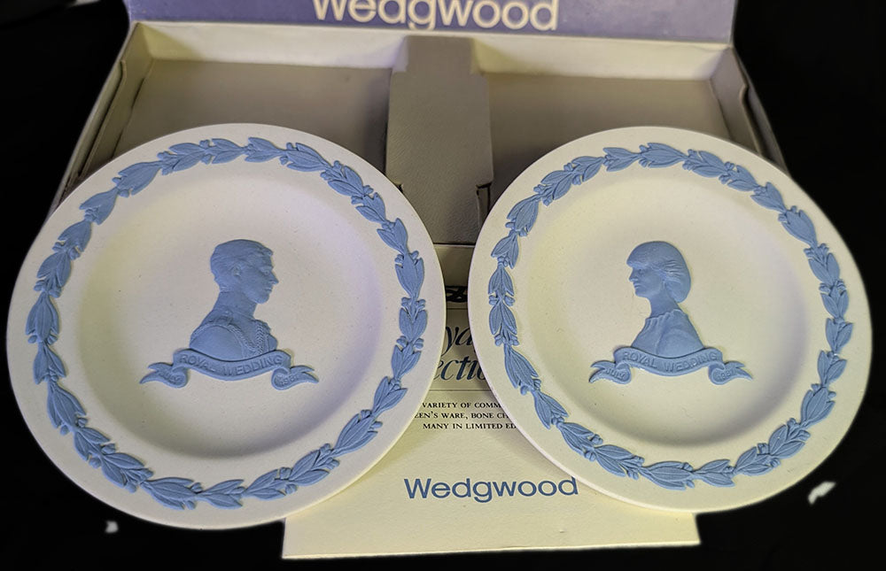 WEDGWOOD Royal Wedding Collection 1981 Jasperware Trinket Dishes - Original Box