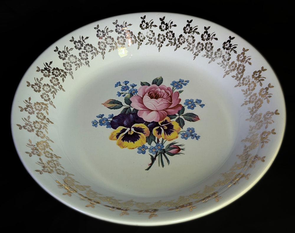 Empire Porcelain - Staffordshire - Golden Bouquet - Cereal Bowl- 22 Kt