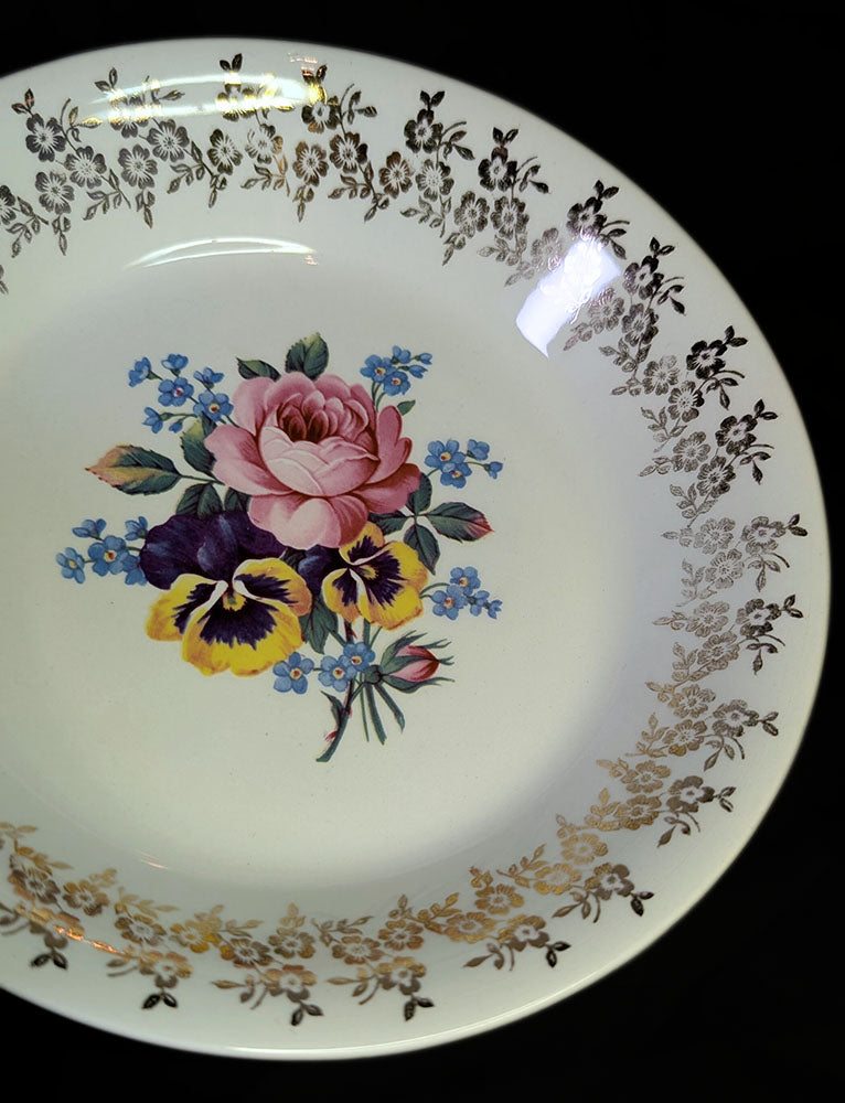 Empire Porcelain - Staffordshire - Golden Bouquet - Cereal Bowl- 22 Kt