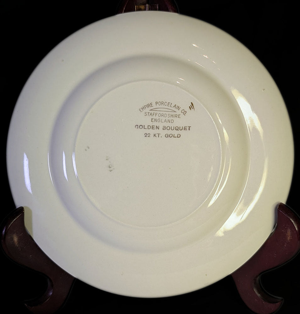 Empire Porcelain - Staffordshire - Golden Bouquet - 4 Pc Place Setting - 22 Kt