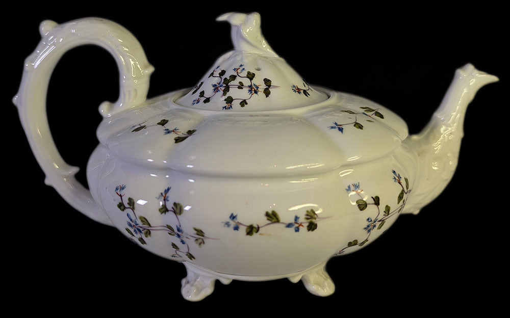 Beautiful 28 Piece English Afternoon Tea Service - Cornflower Pattern - c. 1850
