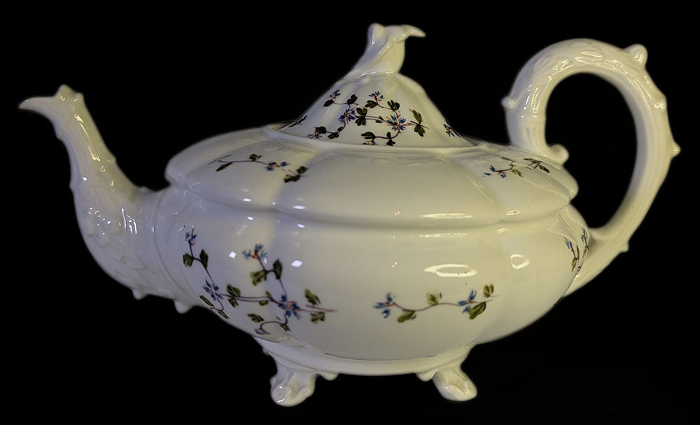 Beautiful 28 Piece English Afternoon Tea Service - Cornflower Pattern - c. 1850