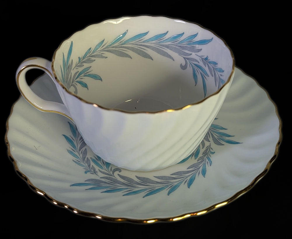 MINTON Fine Bone China Teacup & Saucer - Blue Symphony