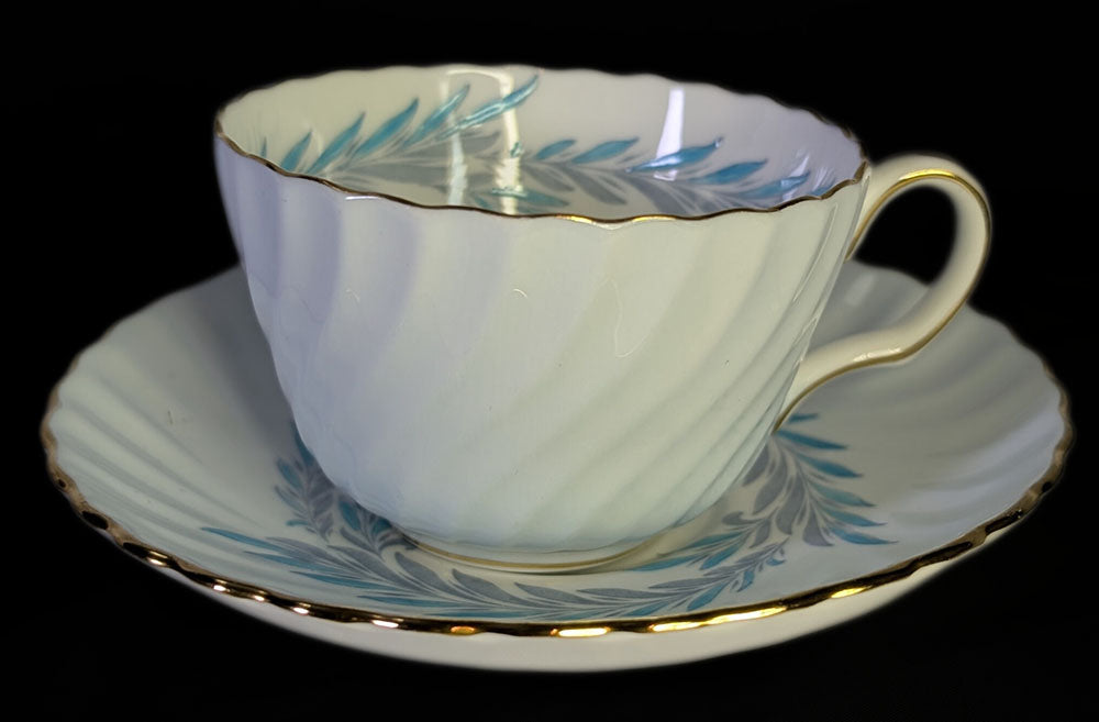 MINTON Fine Bone China Teacup & Saucer - Blue Symphony