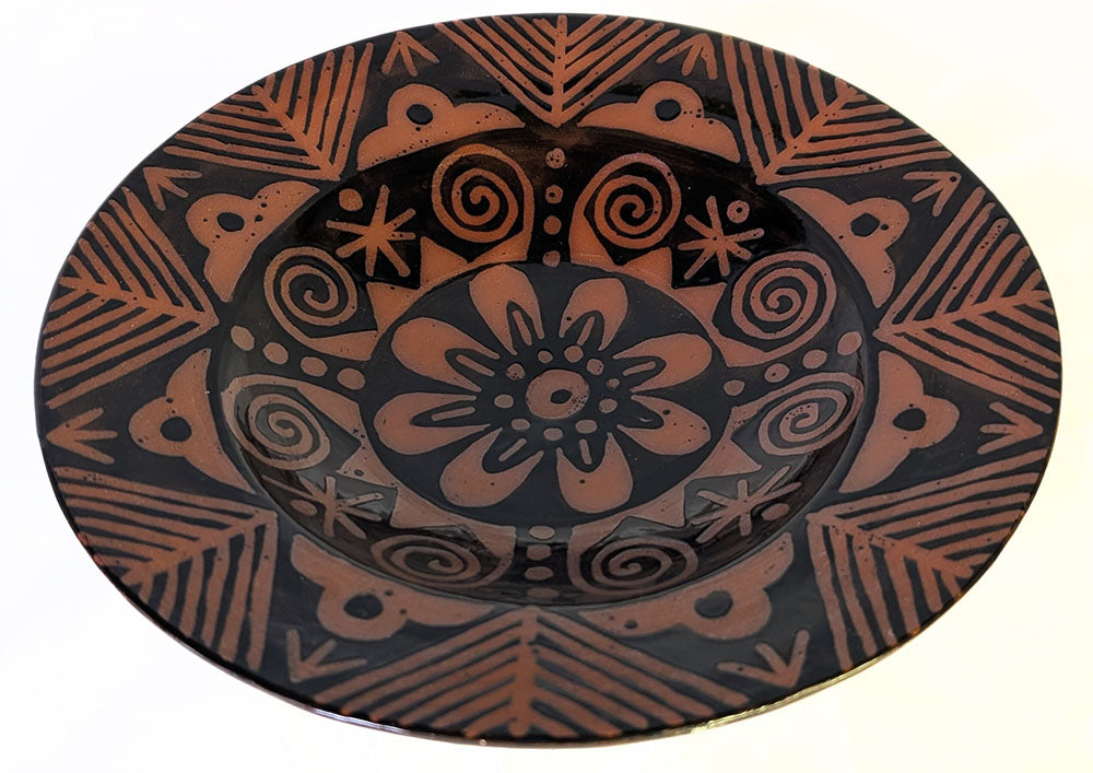 Vintage Signed Art Pottery Bowl / Wall Hanging