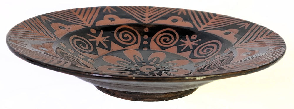 Vintage Signed Art Pottery Bowl / Wall Hanging