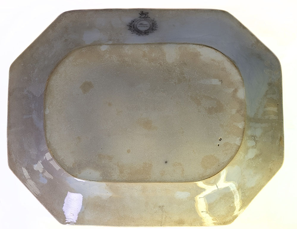 T.J. & J. Mayer Grey Transfer Platter - Rhone Scenery - 1843-1855 - 14" x 18"