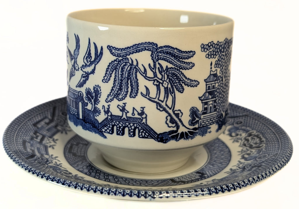 Blue Willow Cup & Saucer by Churchill - England