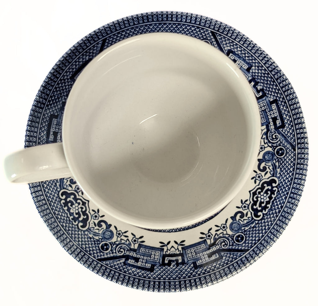 Blue Willow Cup & Saucer by Churchill - England