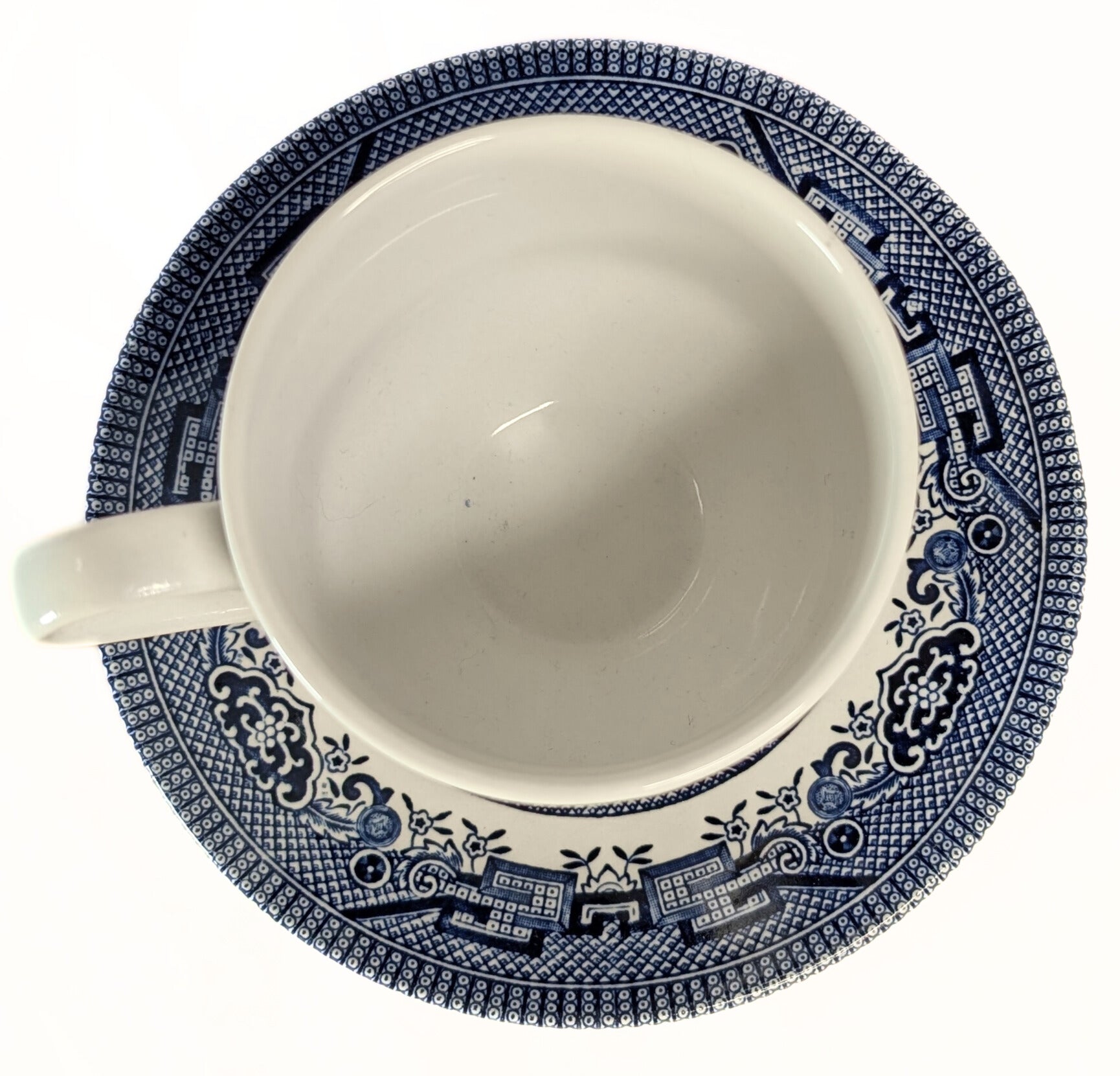 Blue Willow Cup & Saucer by Churchill - England