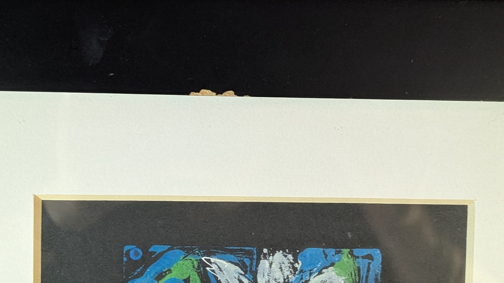 Framed, Signed & Dated Abstract Floral Artwork - 16/3/9