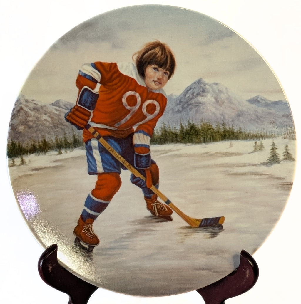 The Hockey Player - Gregory Perillo Collectors Plate - 1982