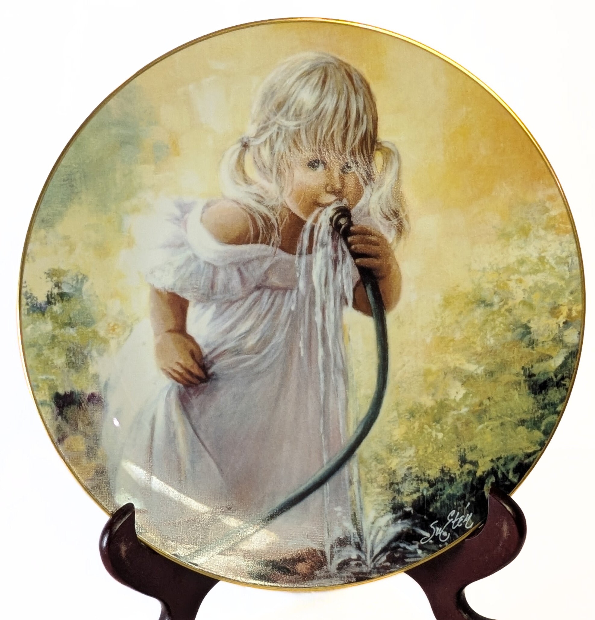 "Renee" - Sue Etem Collectors Plate - 1981 - #834 / 2500 - Playful Memories