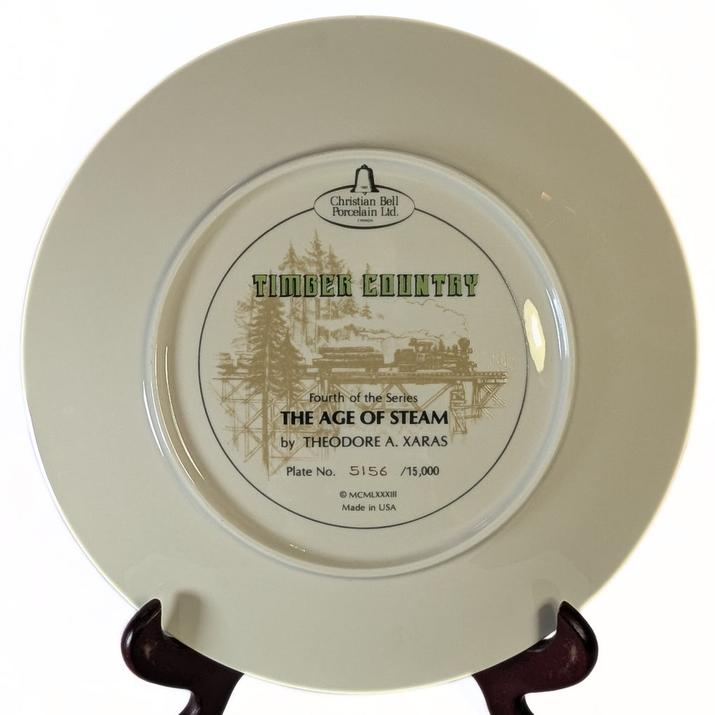 Timber Country - Ted Xaras Collectors Plate - The Age of Steam - Train / Railway