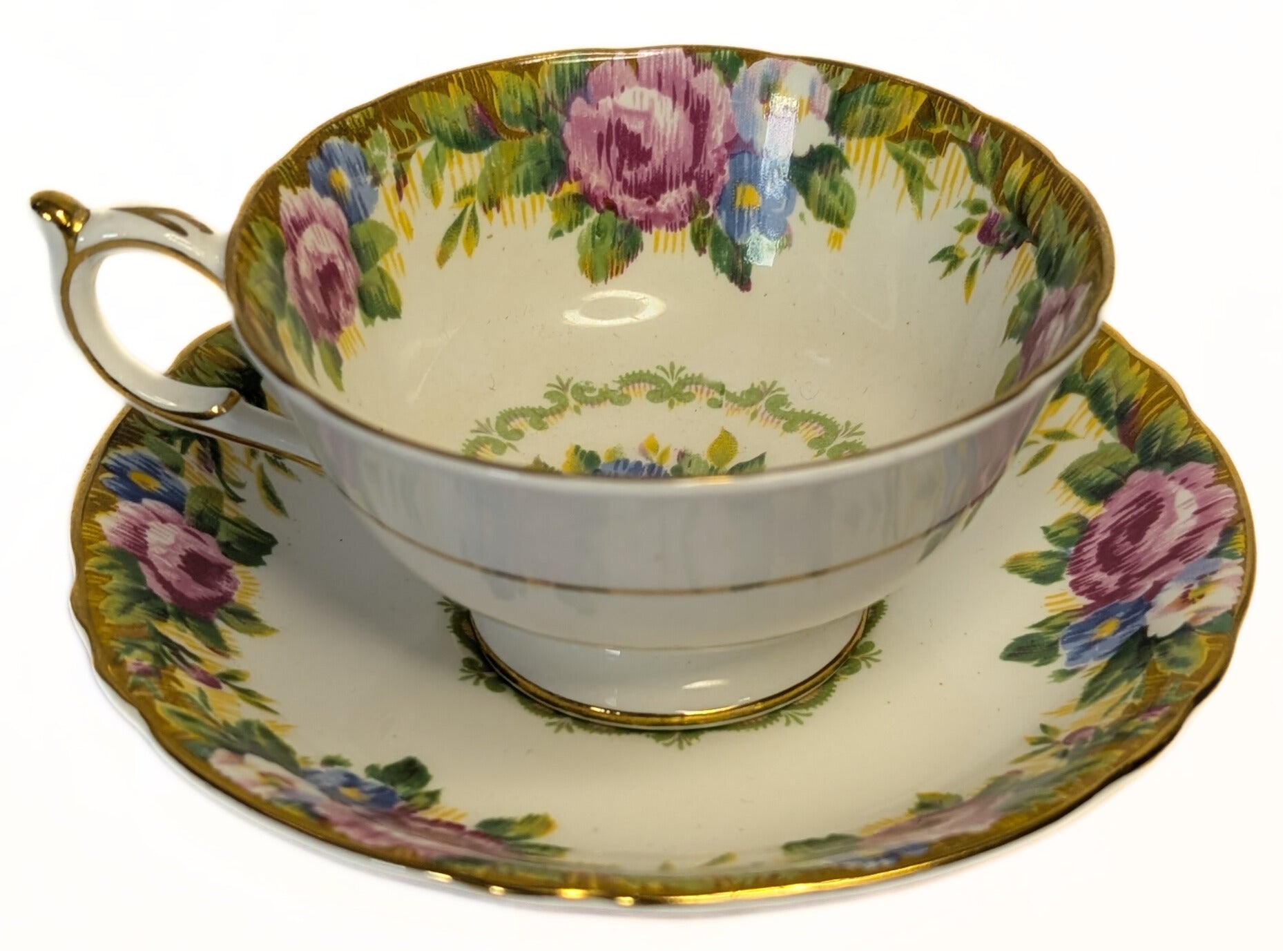 PARAGON Tapestry Rose Fine Bone China Teacup & Saucer - Double Warrant