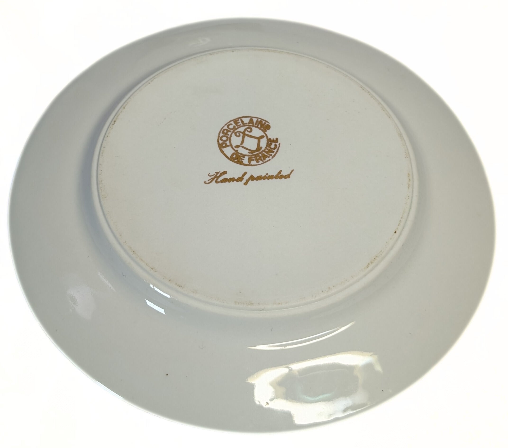 Hand Painted Porcelain from France -- Covered Butter Dish