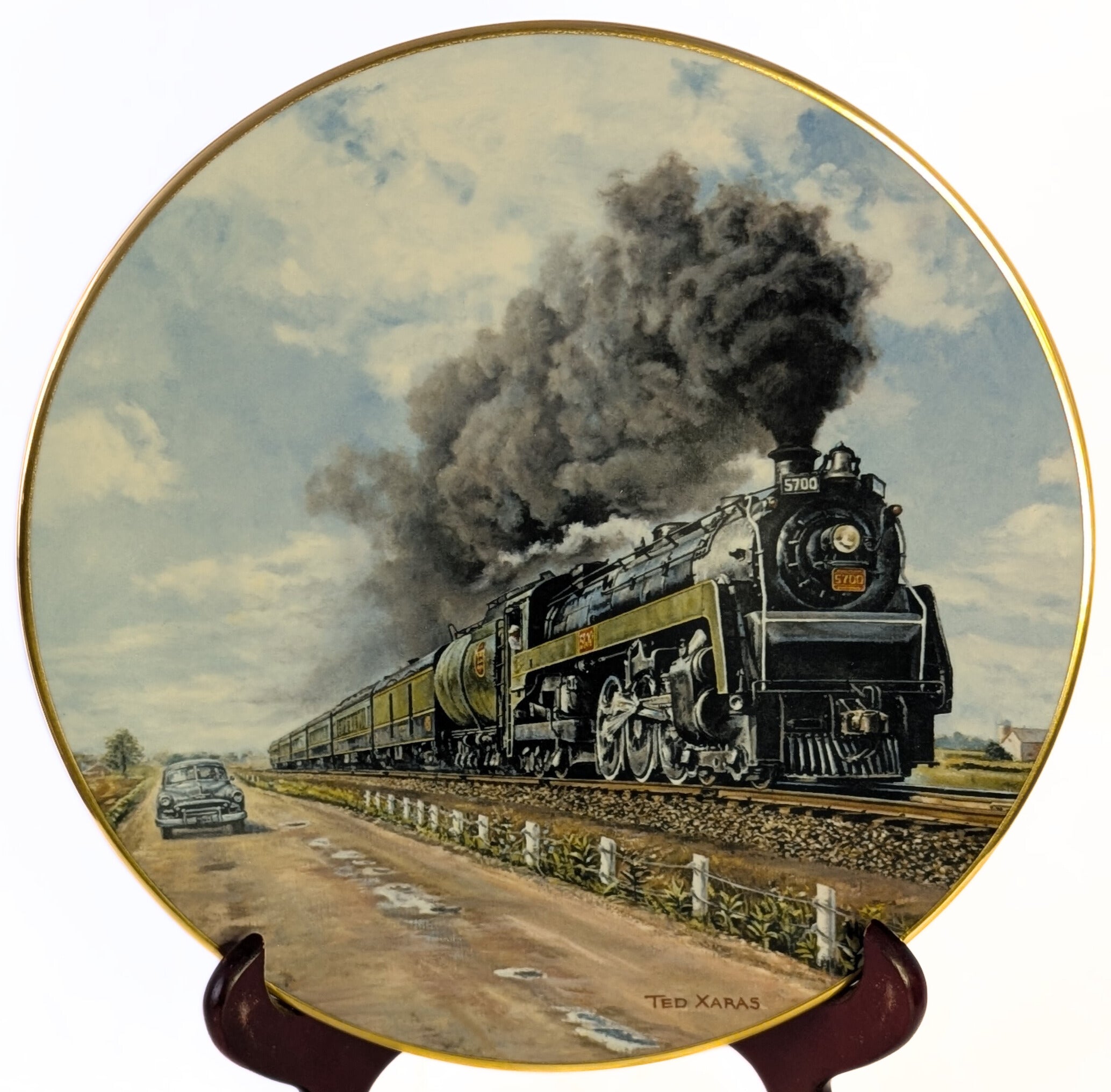 "No Contest" - The Age of Steam Collectors Plate - Theodore Xaras - CNR