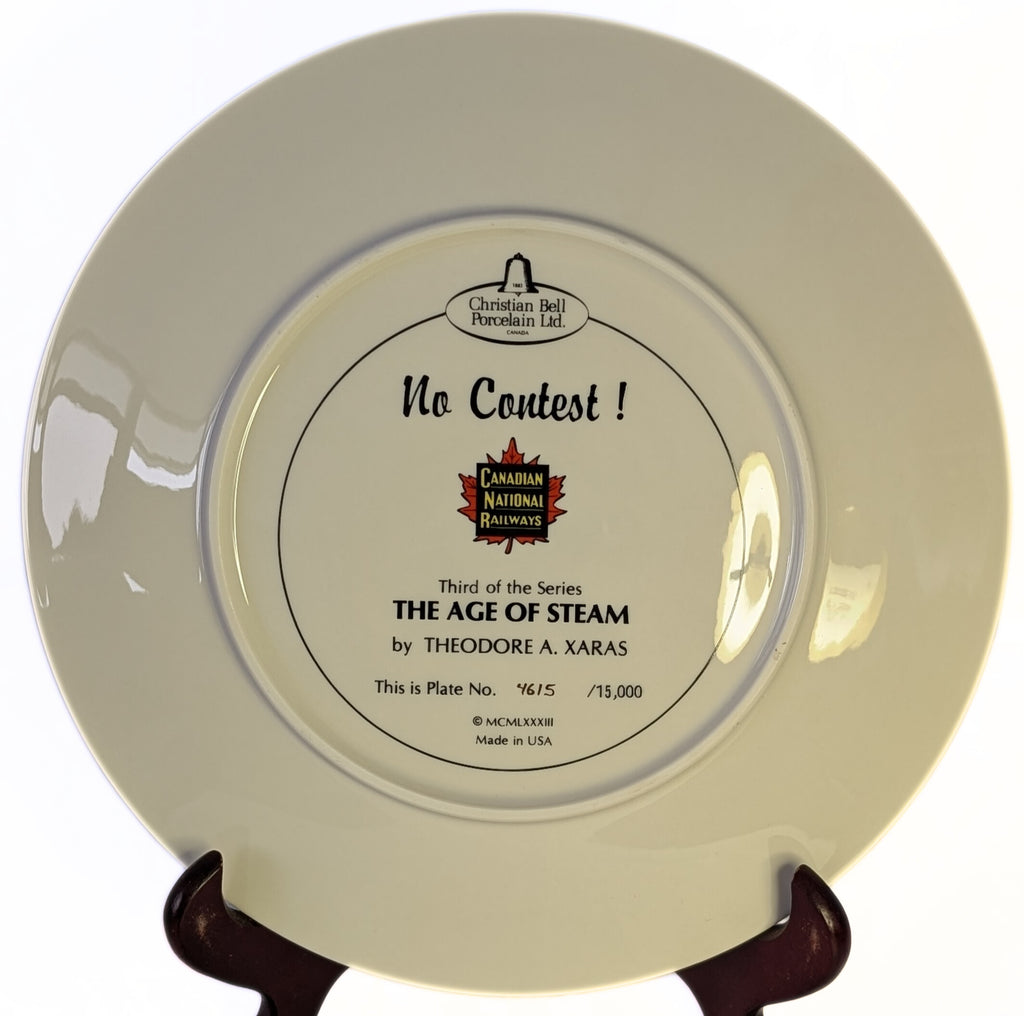 "No Contest" - The Age of Steam Collectors Plate - Theodore Xaras - CNR