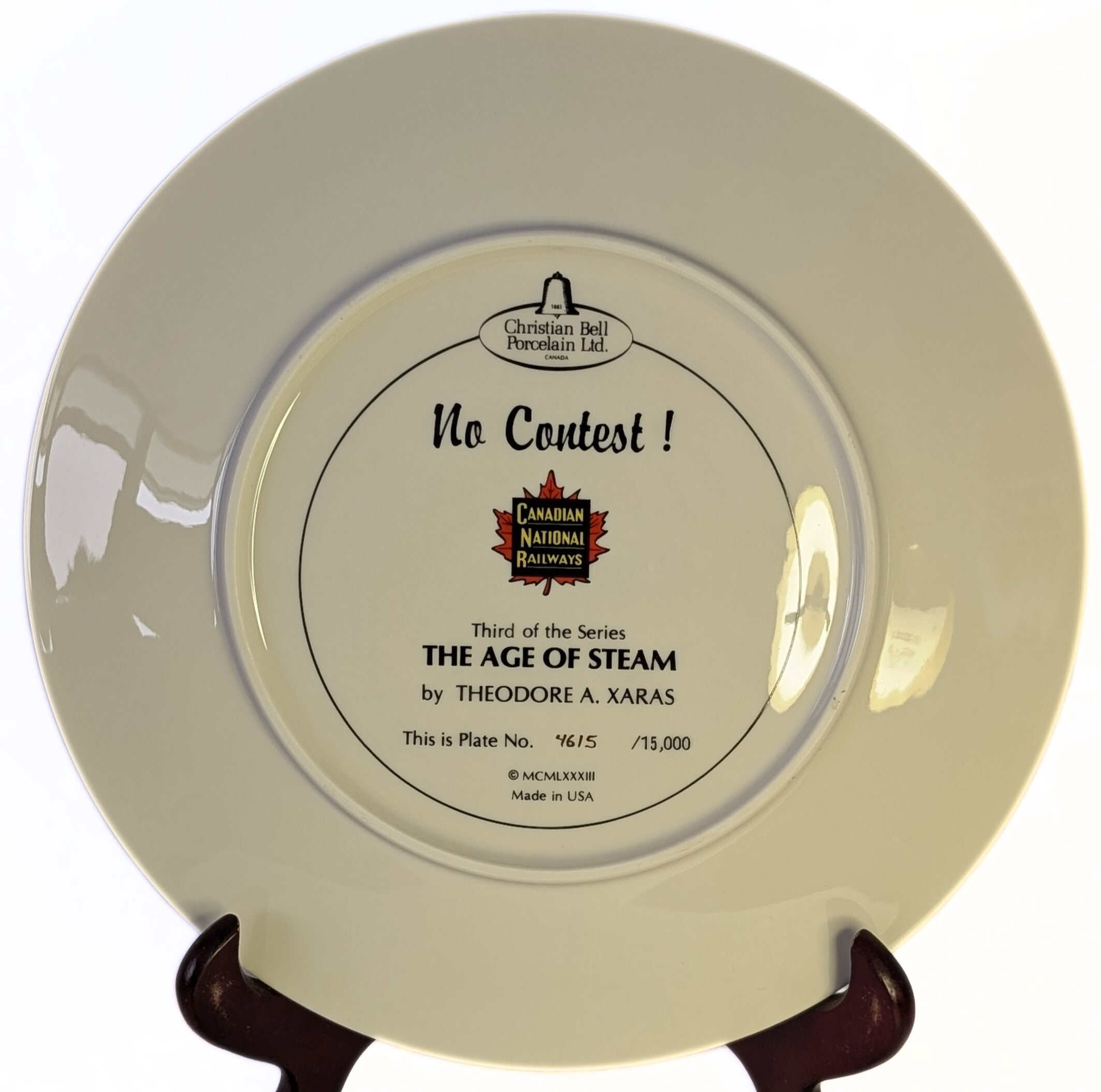 "No Contest" - The Age of Steam Collectors Plate - Theodore Xaras - CNR