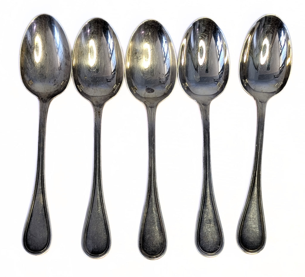 5 x CHRISTOFLE Silver Plated 5 o'clock Teaspoon - Alibi Pattern - No Mono